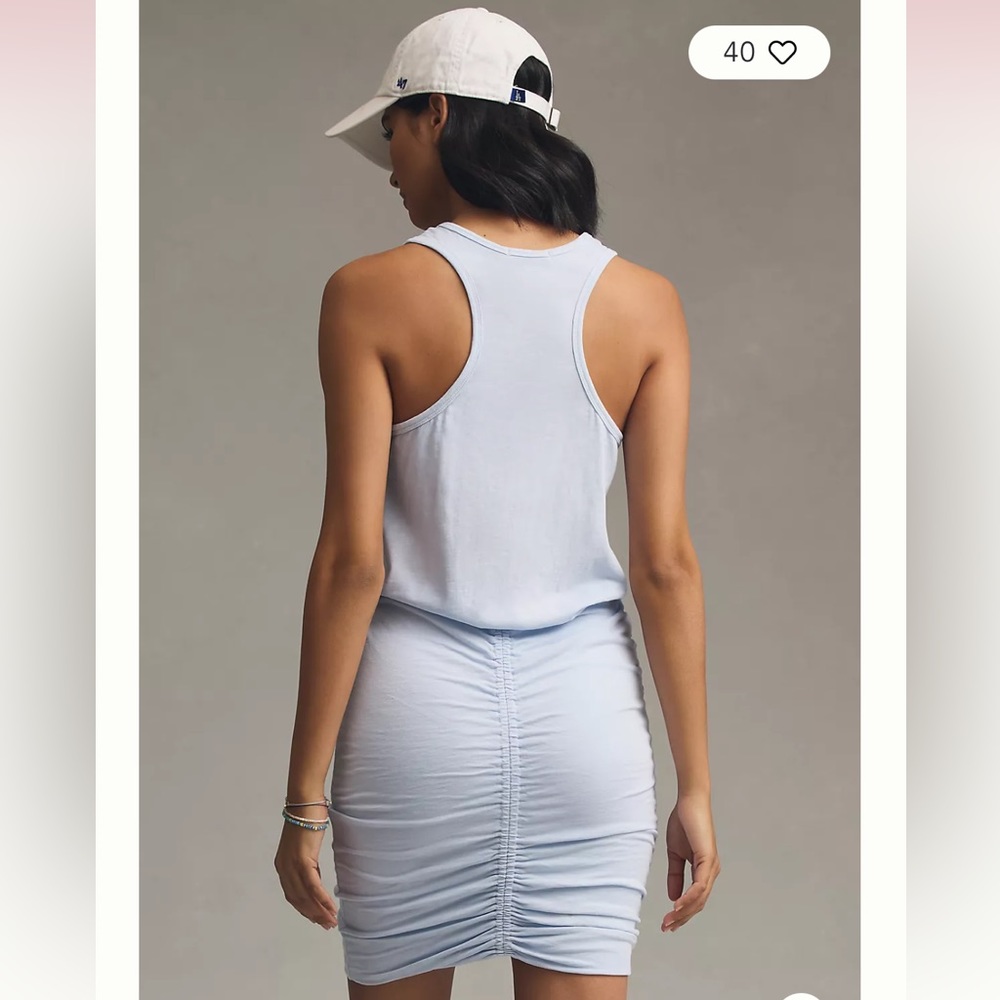 Sundry Ruched Racerback Dress - Picture 2 of 8